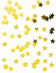 Confettis étoiles métallisés or 50g accessoire