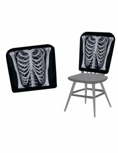 Housse de chaises squelette 38 X 48 cm Halloween accessoire