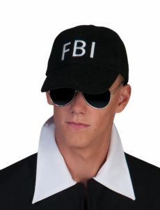 Casquette FBI noire adulte accessoire