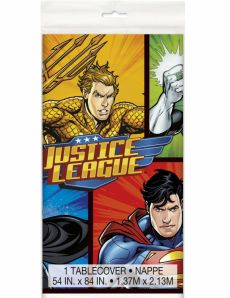 Nappe plastique Justice League  137 x 213 cm accessoire