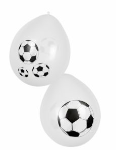 6 Ballons Foot party 25 cm accessoire