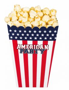 4 Pots à popcorn American party accessoire