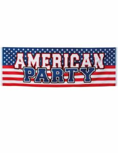 Bannière American Party 220 X 74 cm accessoire
