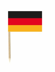 Lot de 50 drapeaux mini-piques Allemagne 3 x 5 cm accessoire