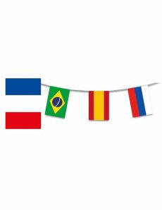 Guirlande plastique 32 Pays Coupe du Monde 13 m accessoire