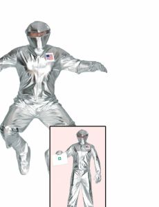 Déguisement astronaute argenté adulte costume