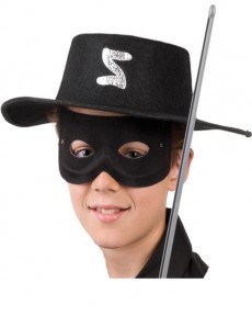 Chapeau Zorro Noir Enfant accessoire
