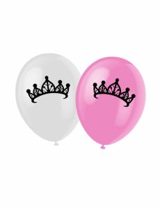 6 Ballons en latex princesse roses 30 cm accessoire