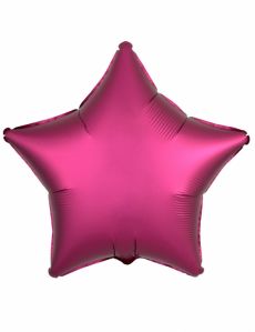 Ballon aluminium étoile satin fuschia 43 cm accessoire