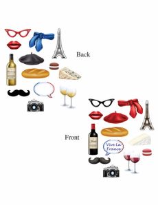 Kit photobooth thème Français 13 accessoires accessoire