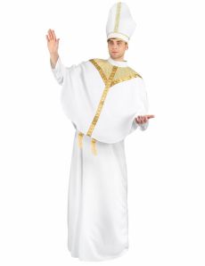 Déguisement évêque blanc homme costume