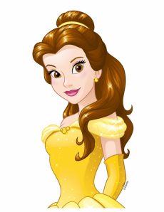 Feuille en azyme Princesses Disney  Belle 13,8 x 24,6 cm accessoire