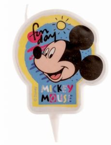 Bougie anniversaire Mickey 7,5 cm accessoire