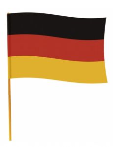 Drapeau Allemagne avec bâton 70 x 90 cm accessoire