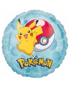 Ballon rond aluminium Pikachu Pokémon 43 cm accessoire