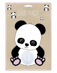 Suspension bébé panda alvéolée 20 cm accessoire