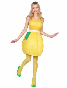 Déguisement robe citron jaune femme costume