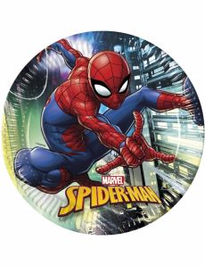 8 Assiettes En Carton Spiderman 23 Cm accessoire