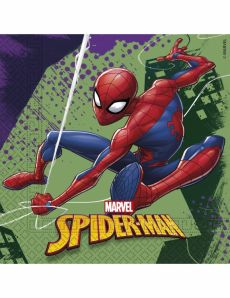 20 Serviettes en papier 33 x 33 cm Spiderman accessoire