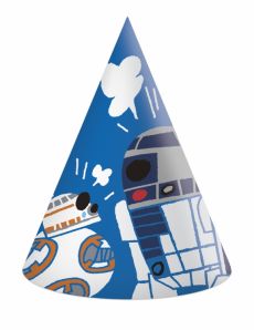 6 chapeaux de fête en carton Star Wars Forces accessoire