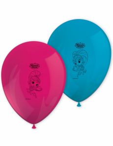 8 Ballons imprimés Shimmer and Shine accessoire