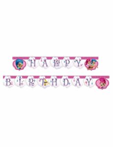 Guirlande Happy Birthday Shimmer and Shine 2 m accessoire