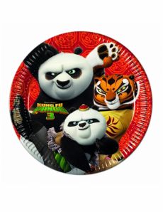8 Assiettes En Carton Kung Fu Panda 3 23 Cm accessoire