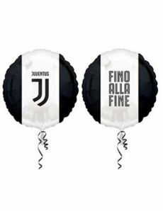 Ballon en aluminium Juventus noir et blanc 43 cm accessoire