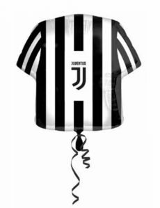 Ballon en aluminium Maillot de la Juventus noir et blanc 60 cm accessoire