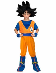 Coffret déguisement avec perruque Goku Dragon Ball enfant 