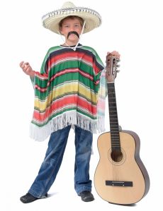 Poncho mexicain enfant costume