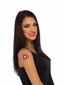 Faux tatouage Captain America femme accessoire