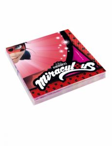 20 serviettes en papier Ladybug Miraculous 33 x 33 cm accessoire