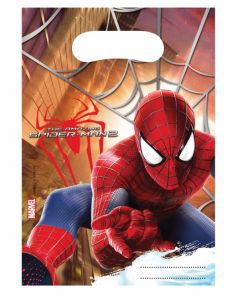 6 Sacs de fête The Amazing Spiderman 17 X 23 cm accessoire