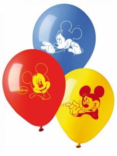 10 Ballons en latex Mickey 28 cm accessoire