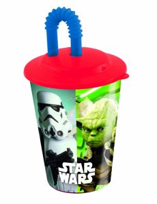 Verre avec paille en plastique Star Wars 400 ml accessoire