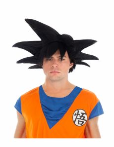 Perruque noire Goku Saiyan Dragon ball Z adulte accessoire
