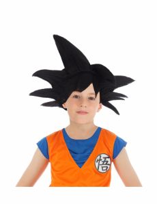 Perruque noire Goku Saiyan Dragon ball Z enfant accessoire