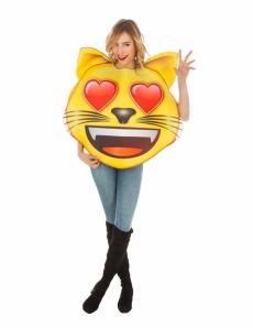 Déguisement Emoji Chat coeur adulte costume