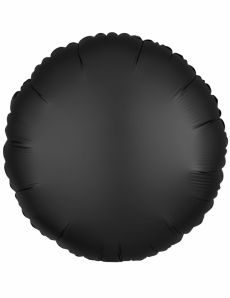 Ballon aluminium rond satin noir 43 cm accessoire