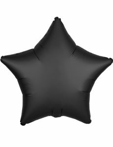 Ballon aluminium étoile satin noir 43 cm accessoire