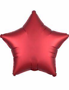 Ballon aluminium étoile satin rubis 43 cm accessoire