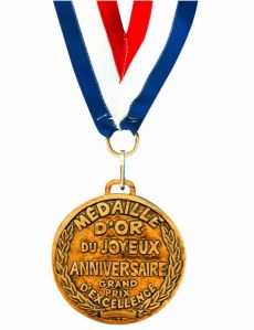 Médaille d'or Joyeux Anniversaire accessoire