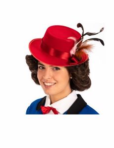 Chapeau rouge nurse anglaise adulte accessoire