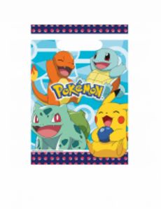 8 Sacs cadeaux en plastique Pokémon accessoire