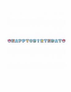 Guirlande Happy Birthday Pokémon 218 x 12 cm accessoire