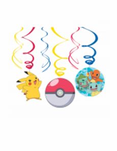 6 Suspensions en spirales Pokémon accessoire