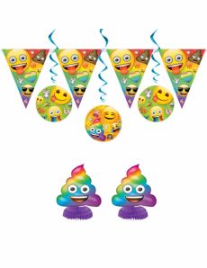 Kit anniversaire Emoji Rainbow 7 pièces accessoire