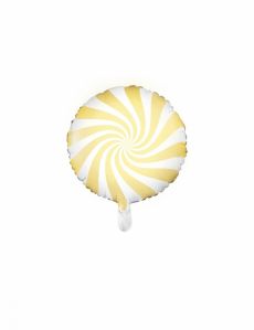 Ballon aluminium sucette jaune et blanc 45 cm accessoire