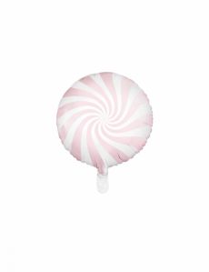 Ballon aluminium sucette rose et blanc 45 cm accessoire
